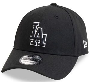 Czapka z daszkiem New Era MLB Los Angeles Dodgers. Czarne czapki New Era, bez wzorów, z bawełny, eleganckie. Za 126,50 zł.