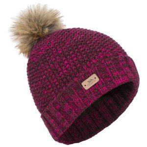 Czapka Damska Kellisa Beanie. Fioletowe czapki Trespass, bez wzorów, z dzianiny. Za 117,99 zł.