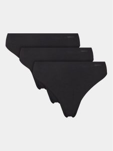 DKNY Komplet stringów DK5026BP3 Czarny. Czarne komplety bielizny DKNY, bez wzorów, z syntetyku. Za 119,99 zł.