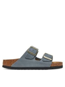 Birkenstock Klapki Arizona 1029253 Szary. Szare klapki Birkenstock, bez wzorów, ze skóry, bez obcasa. Za 429,99 zł.