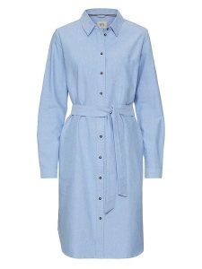 Camel Active Sukienka w kolorze błękitnym rozmiar: S. Niebieskie sukienki Camel Active, na co dzień, s, bez wzorów, z bawełny, bez kołnierzyka, bez ramiączek, midi, proste. Za 217,99 zł.