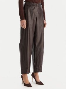 ACCESS FASHION Spodnie z imitacji skóry 54-5132-188 Brązowy Regular Fit. Brązowe kombinezony ACCESS FASHION, xs, bez wzorów, ze skóry, wizytowe, bez kołnierzyka, bez ramiączek. Za 479,99 zł.