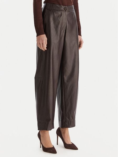 ACCESS FASHION Spodnie z imitacji skóry 54-5132-188 Brązowy Regular Fit. Brązowe kombinezony ACCESS FASHION, xs, bez wzorów, ze skóry, wizytowe, bez kołnierzyka, bez ramiączek. Za 479,99 zł.