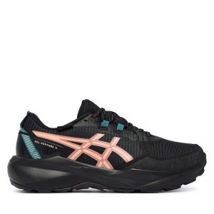 Buty do biegania Asics. Czarne buty sportowe ASICS, bez wzorów, bez zapięcia, do biegania. Za 419,99 zł.