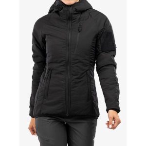 Kurtka ocieplana damska Helikon-Tex Wolfhound Hoodie. Czarne kurtki HELIKON-TEX, bez wzorów, bez kaptura. Za 576,99 zł.