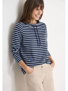 Cecil Bluza w kolorze granatowo-białym rozmiar: XL. Niebieskie bluzy Cecil, xl, bez wzorów, bez kaptura. Za 96,37 zł.