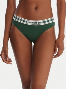 Lacoste Figi klasyczne 8F1333 Zielony. Zielone figi Lacoste, bez wzorów, z bawełny. Za 129,99 zł.