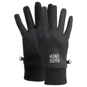 Termiczne rękawice sportowe z uchwytem 1 para. Czarne rękawiczki HEAT KEEPER, bez wzorów, z poliesteru. Za 134,79 zł.