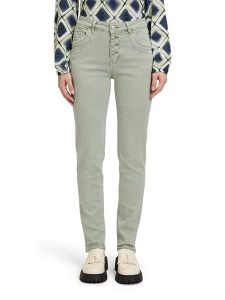 CARTOON Dżinsy - Slim fit - w kolorze khaki rozmiar: 38. Brązowe jeansy Cartoon, bez wzorów, z podwyższonym stanem. Za 136,13 zł.