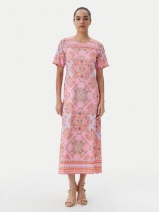 Hale Bob Sukienka letnia 4YAS614A Różowy Regular Fit. Czerwone sukienki Hale Bob, na lato, xs, bez wzorów, z syntetyku, bez kołnierzyka, bez ramiączek. Za 609,99 zł.