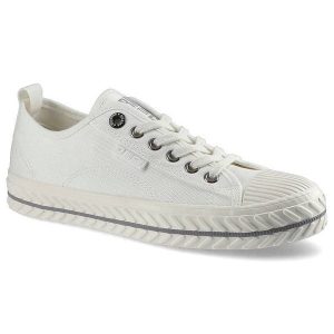 Białe Trampki Big Star Damskie Wygodne Półbuty. Białe półbuty Big Star, bez wzorów, z gumy, bez zapięcia. Za 89,99 zł.