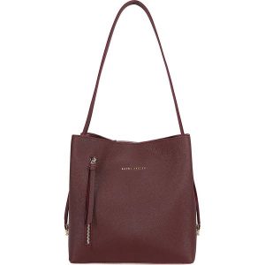 Torebka w kolorze bordowym - 25 x 26 x 15 cm. Czerwone torebki klasyczne marki Laura Ashley, bez wzorów, z materiału. W wyprzedaży za 150,95 zł.