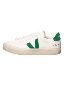 Veja Skórzane sneakersy "Campo" w kolorze biało-zielonym rozmiar: 38. Białe trampki Veja, bez wzorów, bez zapięcia. Za 505,13 zł.