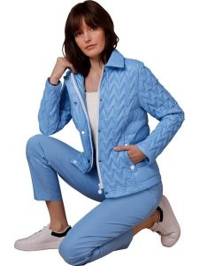 Creation L Kurtka pikowana w kolorze błękitnym rozmiar: 50. Niebieskie kurtki creation L, l, bez wzorów, bez kaptura. Za 174,95 zł.