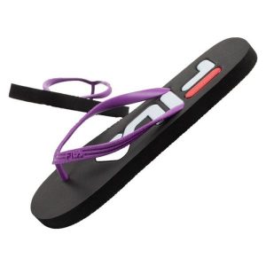 Japonki Fila Troy Slipper W FFW0005.83242 czarne. Czarne klapki bez wzorów, z materiału, bez obcasa. Za 110,01 zł.