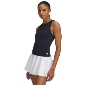 Top treningowy damski Under Armour Motion High Neck Tank. Czarne topy Under Armour, xl, bez wzorów, bez kołnierzyka, bez ramiączek. Za 139,99 zł.