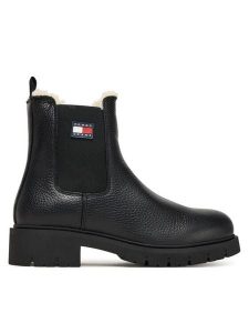 Tommy Jeans Sztyblety Tjw Chelsea Boot Wl EN0EN02826 Czarny. Czarne botki Tommy Jeans, bez wzorów, z jeansu, bez obcasa, na płaskiej podeszwie, bez zapięcia. Za 519,99 zł.