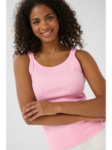 Kaffe Top w kolorze jasnoróżowym rozmiar: XXL. Różowe topy Kaffe, xxl, bez wzorów, bez kołnierzyka, bez ramiączek. Za 56,99 zł.