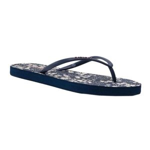 Japonki plażowe damskie Protest Prtbarra. Niebieskie klapki Protest, bez wzorów, z materiału, bez obcasa. Za 29,99 zł.