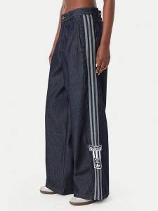 Adidas Jeansy Adibreak Mid Rise Wide Leg Denim Pant KT2650 Niebieski Wide Leg. Niebieskie jeansy ADIDAS, bez wzorów, z bawełny. Za 439,99 zł.
