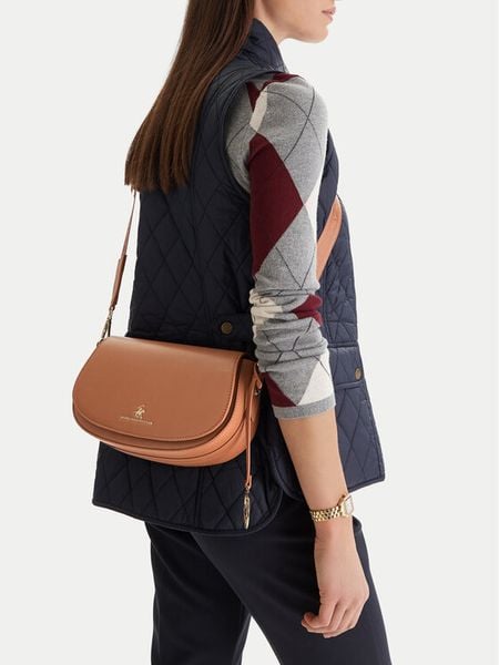 Beverly Hills Polo Club Torebka CEO-BHPC-S-001-07 Brązowy. Brązowe listonoszki Beverly Hills Polo Club, bez wzorów, bez dodatków. Za 179,99 zł.