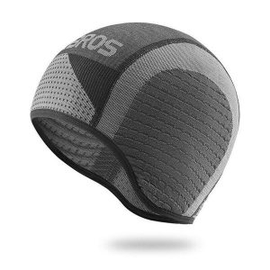 Czapka rowerowa zimowa dla dorosłych Rockbros YPP068. Szare czapki ROCKBROS, bez wzorów, z dzianiny. Za 49,90 zł.