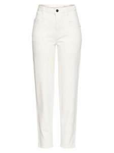 Camel Active Dżinsy - Mom fit - w kolorze białym rozmiar: W30/L32. Białe jeansy Camel Active, z aplikacjami, ze skóry, z podwyższonym stanem. Za 205,93 zł.