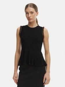 Rinascimento Top CFM0012241003 Czarny Slim Fit. Czarne topy Rinascimento, m, bez wzorów, z wiskozy, bez kołnierzyka, bez ramiączek. Za 172,99 zł.
