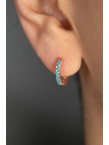 Lodie Silver Srebrne kolczyki-kreole z cyrkoniami rozmiar: onesize. Szare kolczyki Lodie Silver, z cyrkonią, srebrne. Za 72,45 zł.