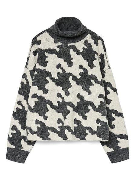 Vero Moda Golf w kolorze kremowo-ciemnoszarym rozmiar: XS. Brązowe golfy Vero Moda, bez wzorów, z materiału. Za 74,11 zł.