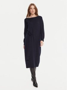 Gaudi Sukienka dzianinowa 521FD13001 Granatowy Relaxed Fit. Niebieskie kombinezony Gaudi, s, bez wzorów, z dzianiny, bez kołnierzyka, bez ramiączek. Za 499,99 zł.