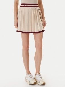 Guess Spódnica plisowana V6GD04 Z0649 Beżowy Regular Fit. Brązowe spódnice Guess, xl, z aplikacjami, z syntetyku. Za 429,99 zł.