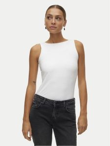 Vero Moda Top Million 10305800 Biały Regular Fit. Białe topy Vero Moda, l, bez wzorów, z syntetyku, bez kołnierzyka, bez ramiączek. Za 79,99 zł.