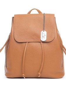 Anna Morellini Skórzany plecak "Claire" w kolorze jasnobrązowym - 29 x 32 x 12 cm rozmiar: onesize. Brązowe plecaki Anna Morellini. Za 304,99 zł.