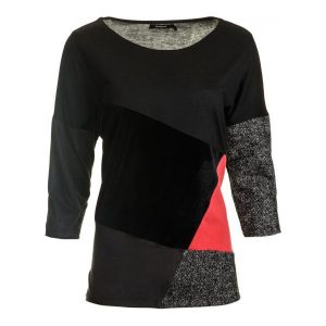 Desigual Bluzka Damska Oversize Cougar S Czarny. Bluzki marki Desigual. W wyprzedaży za 203,00 zł.