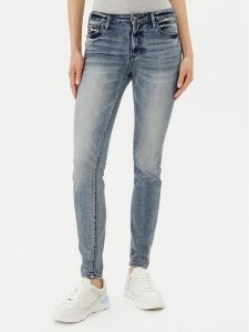 Armani Exchange Jeansy XW000129 AF12852 MB001 Niebieski Slim Fit. Niebieskie jeansy Armani Exchange, bez wzorów, z bawełny. Za 299,99 zł.