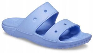 Klapki Dla Dorosłych Crocs Classic. Fioletowe klapki Crocs, bez wzorów, z materiału, bez obcasa. Za 118,99 zł.