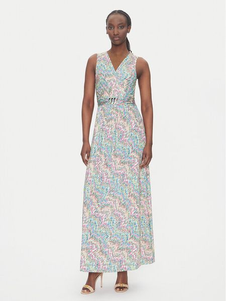 Morgan Sukienka letnia 251-RPOPPA Kolorowy Regular Fit. Kombinezony Morgan, na lato, bez wzorów, z syntetyku, bez kołnierzyka, bez ramiączek. Za 419,99 zł.