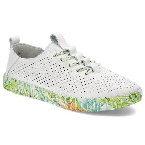 Białe Półbuty Artiker Wygodne Sneakersy Damskie. Białe półbuty ARTIKER, bez wzorów, ze skóry, bez zapięcia. Za 169,99 zł.