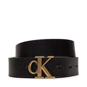 Pasek Damski Calvin Klein Jeans. Czarne paski Calvin Klein Jeans, bez wzorów, z jeansu. Za 169,99 zł.
