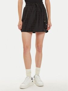 Guess Spódnica mini V4BD00 WGLW2 Czarny Regular Fit. Czarne spódnice Guess, xs, z aplikacjami, z syntetyku, mini. Za 169,99 zł.