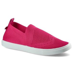 Różowe Tenisówki Damskie Big Star Sportowe Buty. Czerwone trampki Big Star, bez wzorów, z dzianiny, bez zapięcia. Za 89,99 zł.