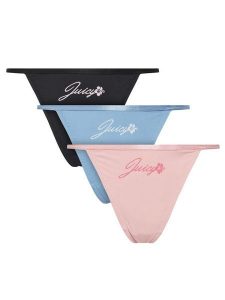 Juicy Couture Komplet stringów JCTUS125960 Kolorowy. Komplety bielizny Juicy Couture, bez wzorów, z syntetyku. Za 119,99 zł.