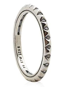 Pandora Srebrny pierścionek z cyrkoniami rozmiar: 44. Szare pierścionki Pandora, z cyrkonią, srebrne. Za 121,99 zł.