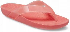 Japonki Dla Dorosłych Crocs Splash Glossy Flip. Brązowe klapki Crocs, bez wzorów, z materiału, bez obcasa. Za 99,99 zł.
