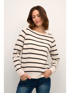 Cream Sweter w kolorze kremowo-czarnym rozmiar: S. Brązowe swetry oversize Cream, s, bez wzorów, bez ramiączek. Za 77,35 zł.