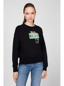 Diesel Clothes Bluza w kolorze czarnym rozmiar: XXS. Czarne bluzy Diesel Clothes, xxs, bez wzorów, z bawełny, bez kaptura. Za 294,45 zł.