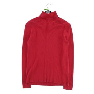 Second life - Kobaltowy Sweter z Golfem dla Kobiet - Stan bardzo dobry. Czerwone golfy Ralph Lauren, bez wzorów. Za 135,32 zł.
