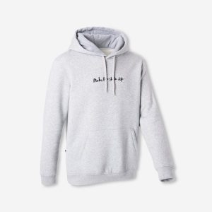 Bluza na deskorolkę HD500 szara melanżowa we współpracy z Make Life Skate Life. Szare bluzy DECATHLON, na zimę, m, bez wzorów, z bawełny, bez kaptura. Za 139,99 zł.
