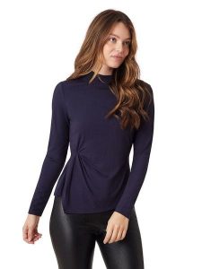 Scotch & Soda Bluzka w kolorze granatowym rozmiar: M. Niebieskie bluzki Scotch & Soda, m, bez wzorów, bez kołnierzyka, bez ramiączek. Za 113,99 zł.